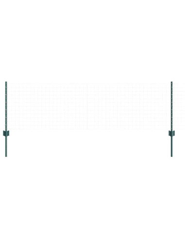 Palo della recinzione 44 pcs Verde 100 cm Acciaio
