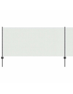 Recinzione con Posto Grigio 1 x 10 m Acciaio e PVC 2