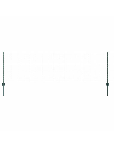 Palo della recinzione 11 pcs Verde 120 cm Acciaio
