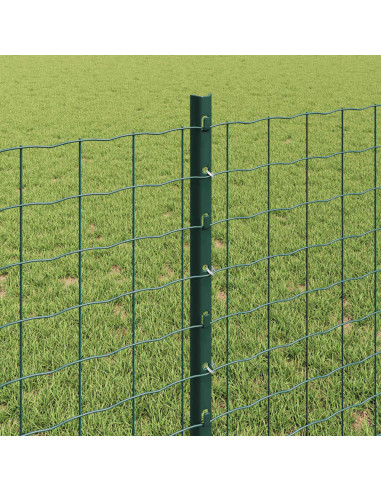 Palo della recinzione 11 pcs Verde 120 cm Acciaio