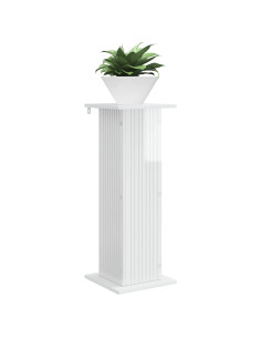 Supporto per piante Bianco Lucido 30,5 x 30 x 80,5 cm 2