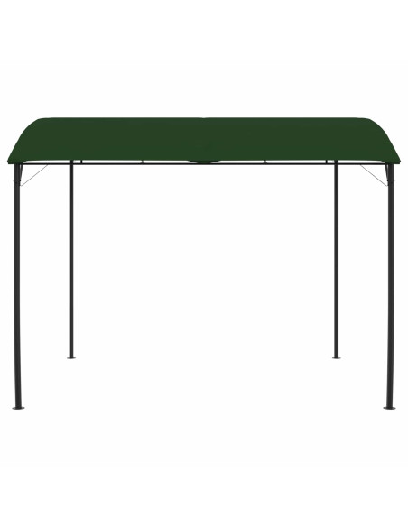 Gazebo 3 x 3 x 2,55 m Verde Tessuto e Alluminio 180