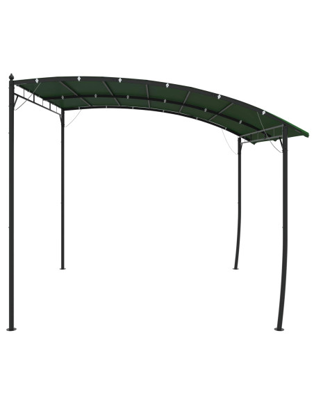 Gazebo 3 x 3 x 2,55 m Verde Tessuto e Alluminio 180