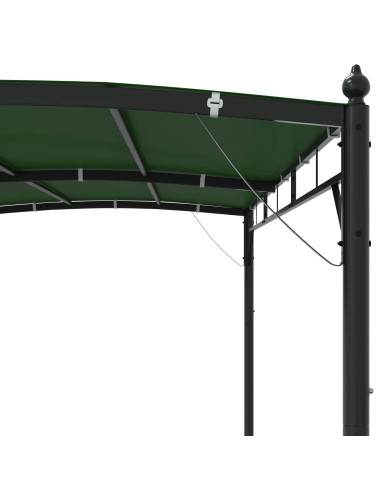 Gazebo 3 x 3 x 2,55 m Verde Tessuto e Alluminio 180