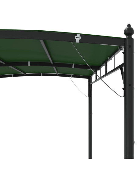 Gazebo 3 x 3 x 2,55 m Verde Tessuto e Alluminio 180