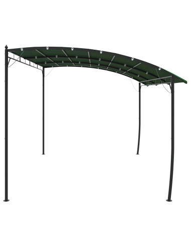 Gazebo 4 x 3 x 2,55 m Verde Tessuto e Alluminio 180