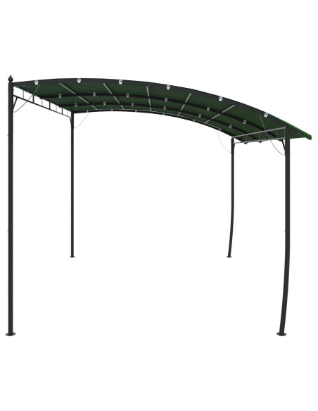 Gazebo 4 x 3 x 2,55 m Verde Tessuto e Alluminio 180