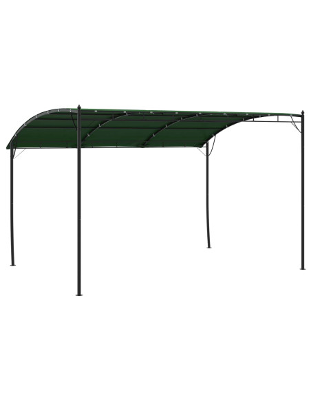 Gazebo 4 x 3 x 2,55 m Verde Tessuto e Alluminio 180
