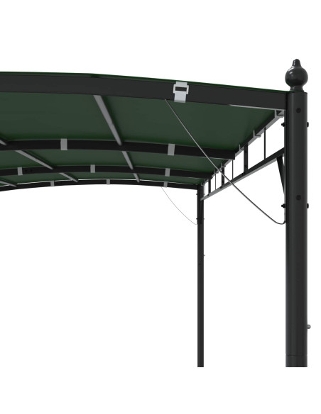 Gazebo 4 x 3 x 2,55 m Verde Tessuto e Alluminio 180