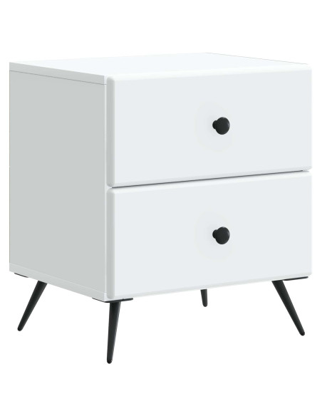 Armadio da Notte con cassetto 2 pcs Bianco 43 x 34,5 x 47,5 cm