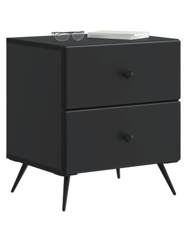 Armadio da Notte Nero 43 x 34,5 x 47,5 cm Legno ingegnerizzato