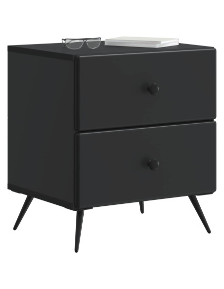 Armadio da Notte Nero 43 x 34,5 x 47,5 cm Legno ingegnerizzato