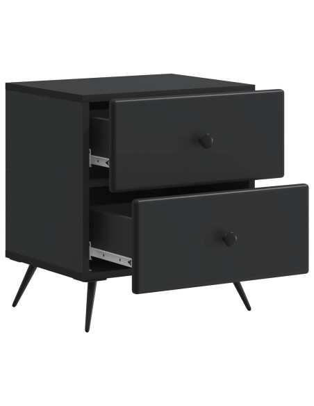 Armadio da Notte Nero 43 x 34,5 x 47,5 cm Legno ingegnerizzato