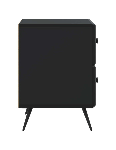Armadio da Notte Nero 43 x 34,5 x 47,5 cm Legno ingegnerizzato