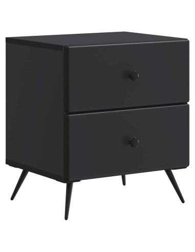 Armadio da Notte con cassetto 2 pcs Nero 43 x 34,5 x 47,5 cm