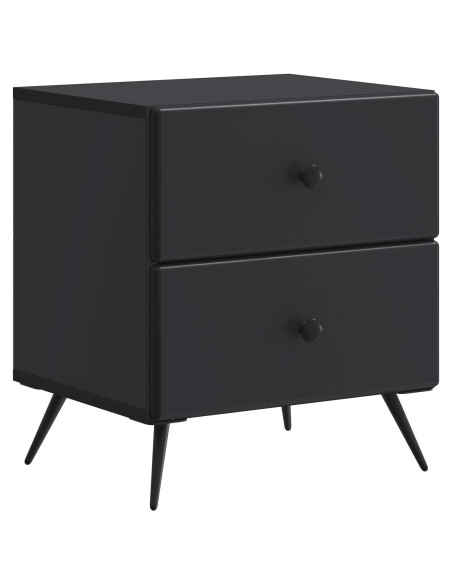 Armadio da Notte con cassetto 2 pcs Nero 43 x 34,5 x 47,5 cm