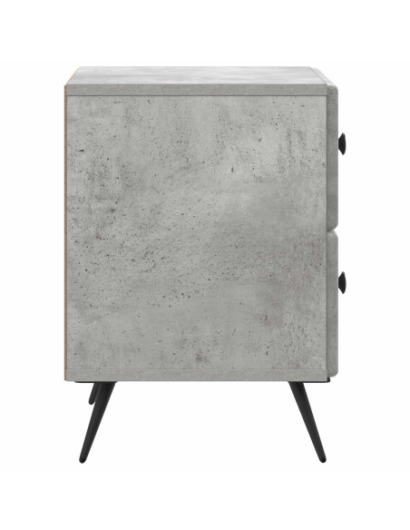 Armadio da Notte Grigio Cemento 43 x 34,5 x 47,5 cm