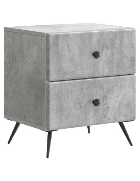 Armadio da Notte 2 pcs Grigio Cemento 43 x 34,5 x 47,5 cm