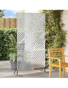 Schermo per Privacy Grigio 100 x 50 x 180 cm Acciaio