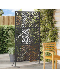 Schermo per Privacy Nero 100 x 50 x 180 cm Acciaio