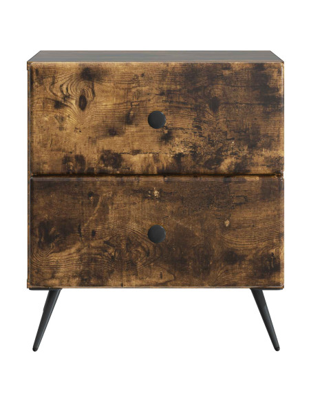 Armadio da Notte 2 pcs Rovere Fumo 43 x 34,5 x 47,5 cm