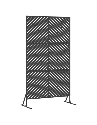 Schermo per Privacy Nero 100 x 50 x 180 cm Acciaio