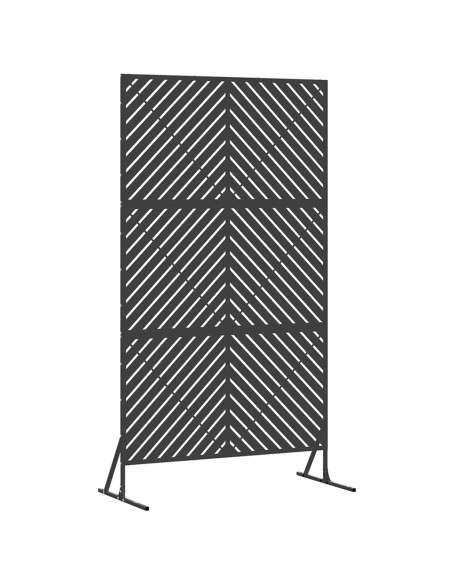 Schermo per Privacy Nero 100 x 50 x 180 cm Acciaio