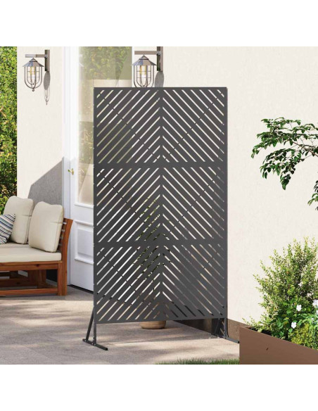 Schermo per Privacy Nero 100 x 50 x 180 cm Acciaio