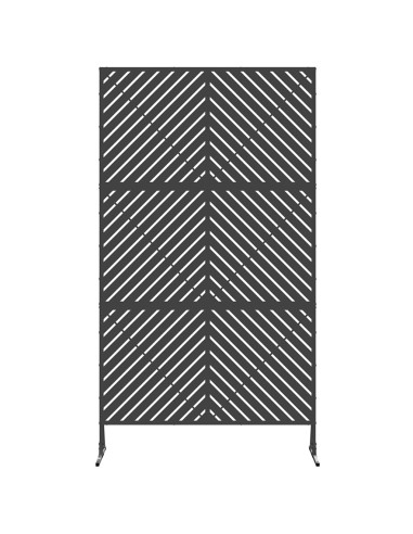 Schermo per Privacy Nero 100 x 50 x 180 cm Acciaio