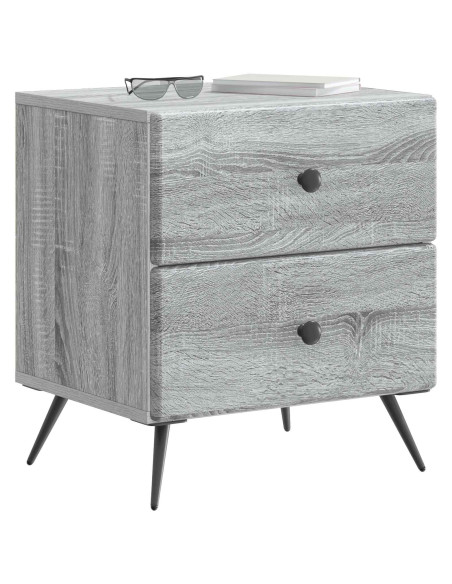 Armadio da Notte 2 pcs Grigio Sonoma 43 x 34,5 x 47,5 cm