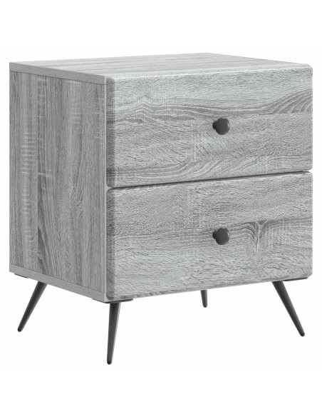 Armadio da Notte 2 pcs Grigio Sonoma 43 x 34,5 x 47,5 cm