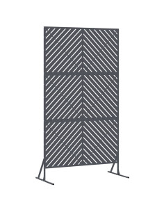 Schermo per Privacy Antracite 100 x 50 x 180 cm Acciaio 2