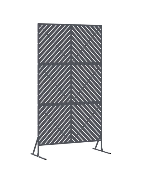 Schermo per Privacy Antracite 100 x 50 x 180 cm Acciaio