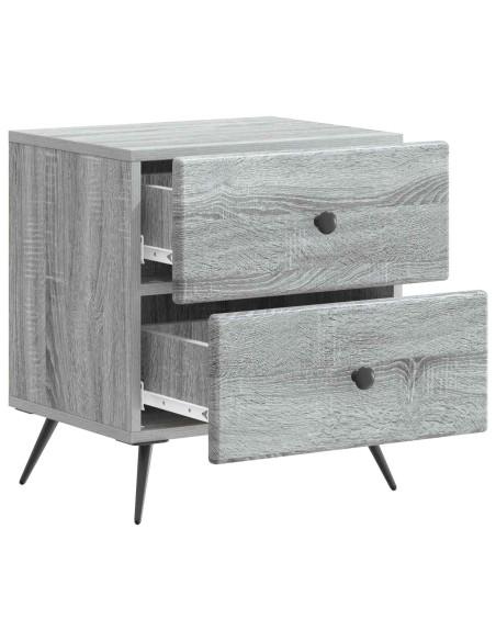 Armadio da Notte 2 pcs Grigio Sonoma 43 x 34,5 x 47,5 cm