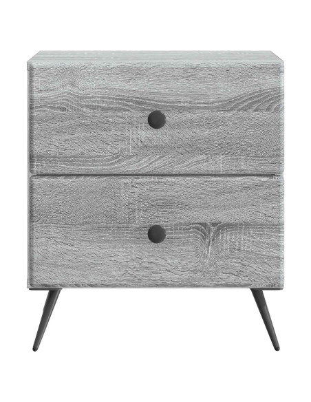 Armadio da Notte 2 pcs Grigio Sonoma 43 x 34,5 x 47,5 cm