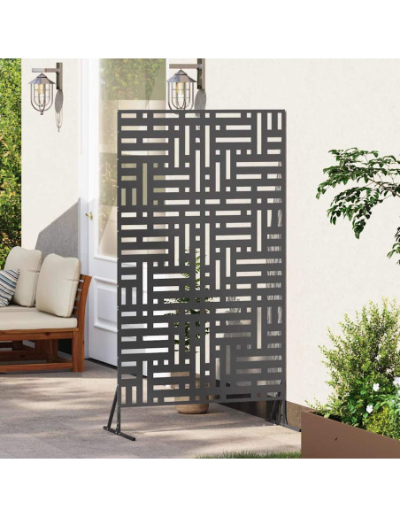 Schermo per Privacy Nero 100 x 50 x 180 cm Acciaio