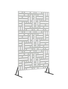 Schermo per Privacy Grigio 100 x 50 x 180 cm Acciaio 2
