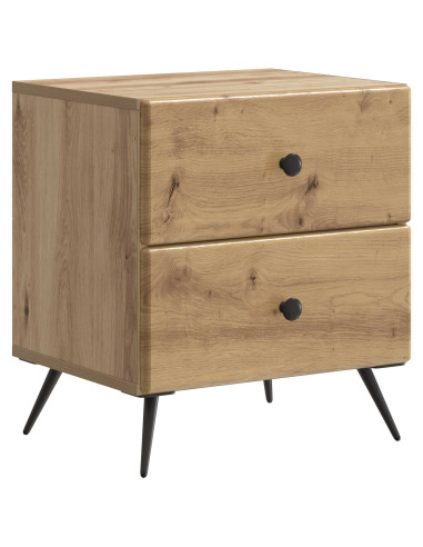 Armadio da Notte 2 pcs Rovere Artigianale 43 x 34,5 x 47,5 cm