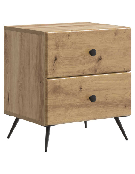 Armadio da Notte 2 pcs Rovere Artigianale 43 x 34,5 x 47,5 cm