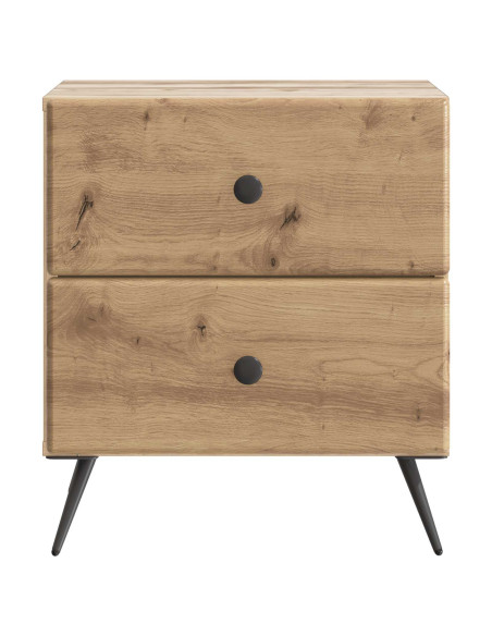 Armadio da Notte 2 pcs Rovere Artigianale 43 x 34,5 x 47,5 cm