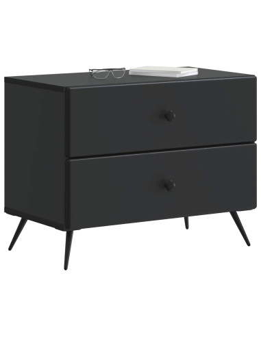 Armadio da Notte Nero 62 x 34,5 x 47,5 cm Legno ingegnerizzato