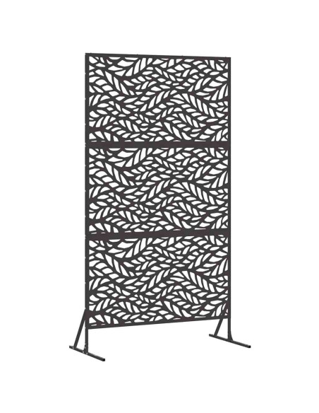 Schermo per Privacy Nero 100 x 50 x 180 cm Acciaio