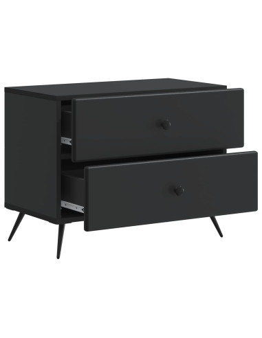 Armadio da Notte Nero 62 x 34,5 x 47,5 cm Legno ingegnerizzato