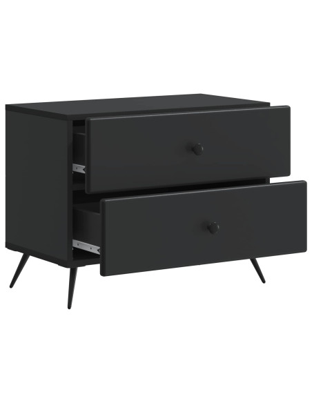 Armadio da Notte Nero 62 x 34,5 x 47,5 cm Legno ingegnerizzato