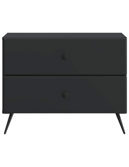 Armadio da Notte Nero 62 x 34,5 x 47,5 cm Legno ingegnerizzato