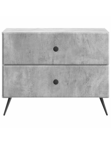 Armadio da Notte Grigio Cemento 62 x 34,5 x 47,5 cm