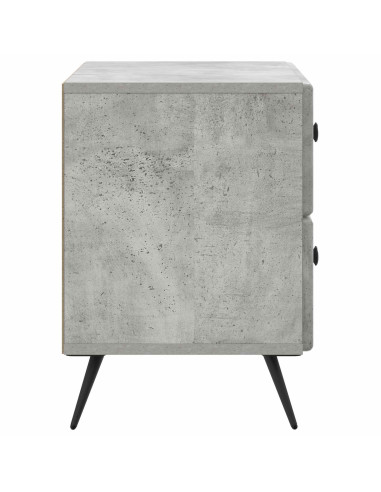 Armadio da Notte Grigio Cemento 62 x 34,5 x 47,5 cm