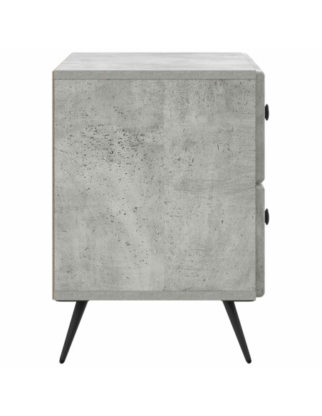 Armadio da Notte Grigio Cemento 62 x 34,5 x 47,5 cm