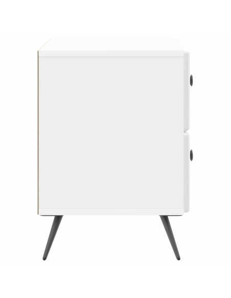 Armadio da Notte con cassetto Bianco Lucido 62 x 34,5 x 47,5 cm