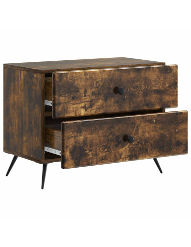Armadio da Notte con cassetto Rovere Fumo 62 x 34,5 x 47,5 cm
